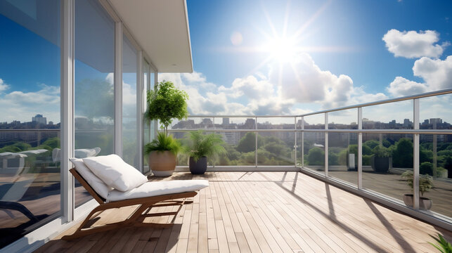 fenster, zuhause, architektur, haus, anblick, design, apartment, luxus, Himmel, sonne, terasse, gel&auml;nder, blumentopf, veranda, window, home, architecture, house, sight, design, apartment, luxury, sky,