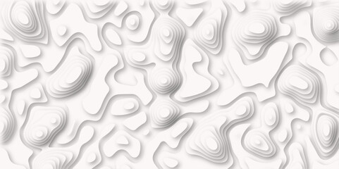 opographic map in contour line Geography relief. Abstract lines background paper texture Imitation of a geographical map shades beautiful white color palette colors, waves and layers
