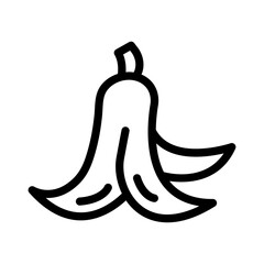 banana peel line icon illustration vector graphic. Simple element illustration vector graphic, suitable for app, websites, and presentations isolated on white background