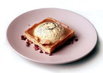 tasty cake as dessert close up