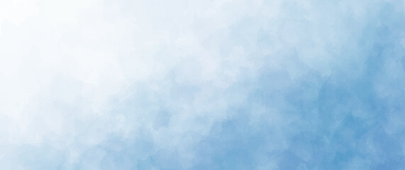 Blue winter vector watercolor art background for cover design, cards, flyer, poster, banner. Hand drawn Christmas illustration. Merry Christmas! texture. Frozen glass backdrop. Ice. Snow.