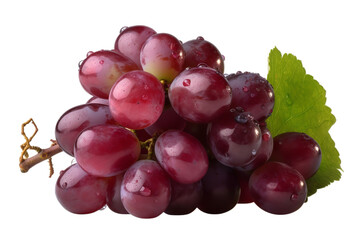 Delectable Grapes: Tempting Display on a Transparent Background, Appetizing, Grapes, Transparent,...