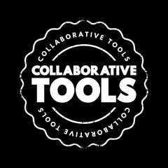 Collaborative Tools text stamp, concept background