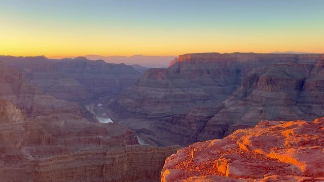 Fantastic sunset over the magnificent Grand Canyon - travel photography