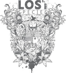 Lost - Vector graphic art for a t-shirt - Vector art, typographic quote t-shirt, or Poster design
