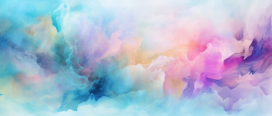 Fototapeta premium Abstract watercolor paint large brushes background winter colors with liquid fluid texture for background, made with Generative AI