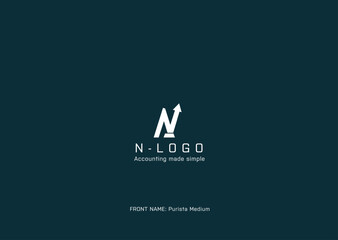 Letter N logo vector for Marketing ,Finance, icon design template elements