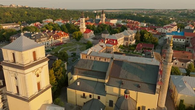 Old town aerial europe building city sunset cityscape travel