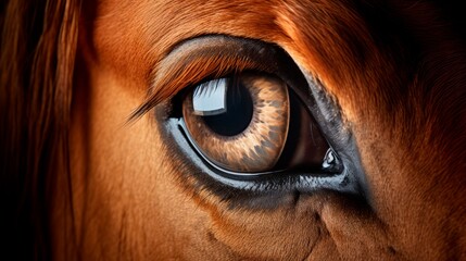 Horse eye close-up photo
