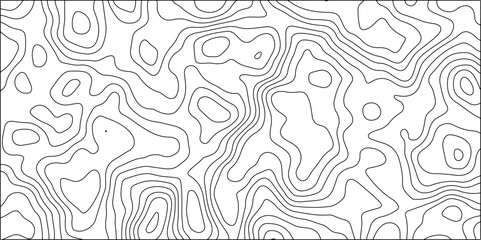 Topographic map background with geographic line map with elevation assignments.Modern design with White topographic wavy pattern design. Paper Texture Imitation of a Geographical map shades . - obrazy, fototapety, plakaty