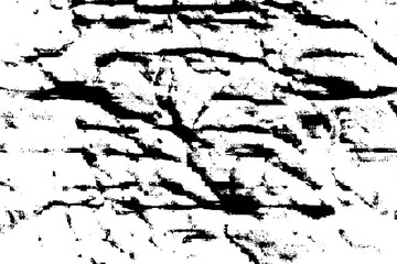 Rustic cracked vector texture with many cracks and scratches. Abstract background. Broken and damaged surface. Aged backdrop. Vector graphic illustration with transparent white. EPS10.