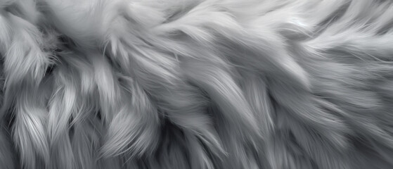 Silvery gray colored fuzzy angora background, made with Generative AI
