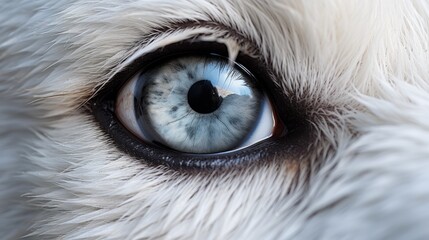 Bear eye of a polar bear close up.
