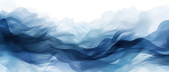 Vibrant indigo watercolor abstract illustration background, made with Generative AI - obrazy, fototapety, plakaty