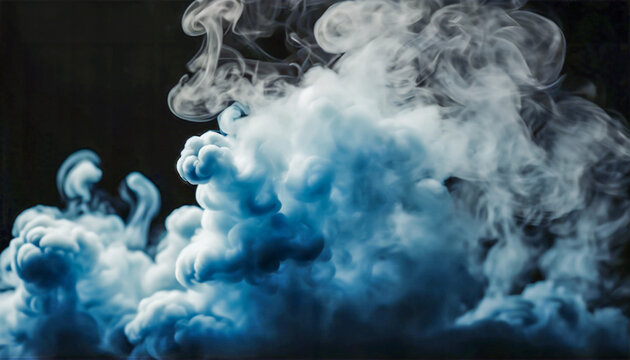 Atmosfera Elegante- Effetto Nebbia Blu su Sfondo Nero
