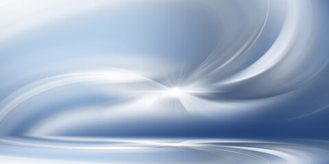 Abstract Blue and White Fractal Horizon Background