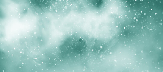 Abstract cloudy blue background with watercolor  glitter particles. light blue bokeh background for wallpaper, invitation, cover and design.