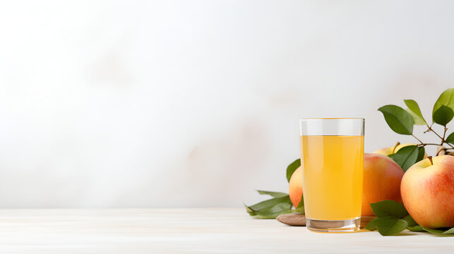glass filled with healthy apple juice