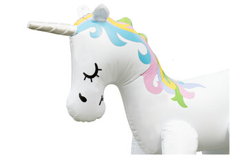 Blow up unicorn with transparent background png © Michael O'Neill