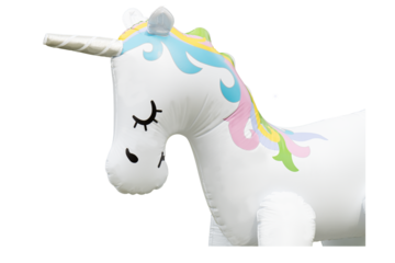 Blow up unicorn with transparent background png
