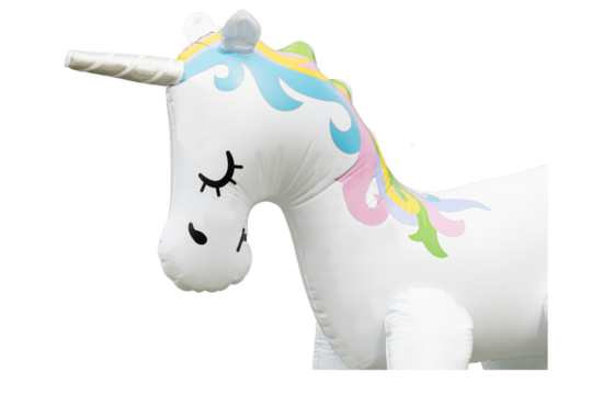Blow up unicorn with transparent background png