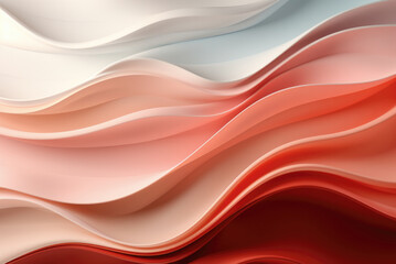 Abstract background of beige and coral colors in the form of waves