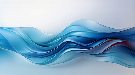 Abstract blue wave background. Blue wave flow. Generative AI