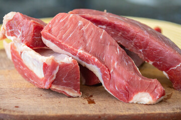 Traditional Brazilian salted meat known as 