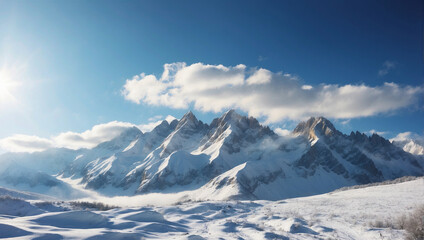 Discover Tranquil Winter Heights: A Journey into the Serenity of Snow-Capped Mountains