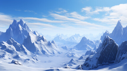 A snow covered mountain ranges, swiss mountains in the mountains