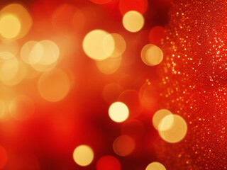 Obraz premium Christmas background with bokeh defocused lights and sparkles
