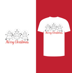 Merry Christmas typography t-shirt design