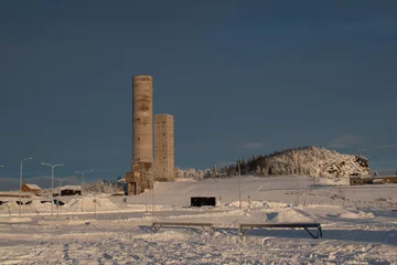 Rucksack KIRUNA, SWEDEN - NOVEMBER 13: 2023 Swedish mining city Kiruna in northern Scandinavia within the arctic circle. © Adam