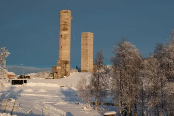 Tuinposter KIRUNA, SWEDEN - NOVEMBER 13: 2023 Swedish mining city Kiruna in northern Scandinavia within the arctic circle. © Adam