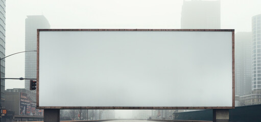 billboard banner in the city with empty space to fill, mock-up