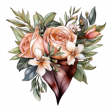 recommend clip art: watercolor Pocket square clipart, Generative Ai