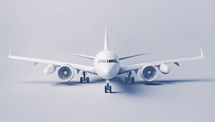 Mesmerizing 3D Render of a Sleek and Modern Airplane in Flight. Modern Airplane Soaring Through the Skies with Elegance. Airplane. Flight. Plane