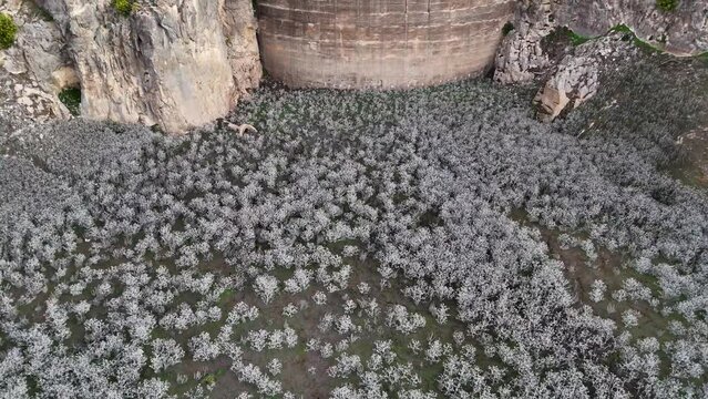 The ghost dam of Montejaque, a failed game near the Andalucian city of Montejaque, Spain