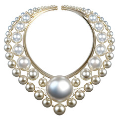 Obraz premium pearl neckle isolated on transparent background