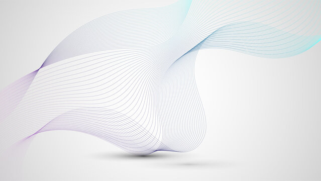 Abstract background with curved lines and waves.