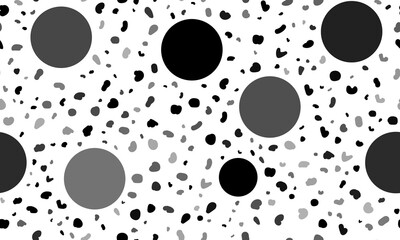 Abstract seamless pattern with circles. Creative leopard backdrop. Illustration on transparent background