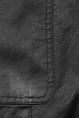 clothing details and decorative elements, pockets and seams, black fabric, textiles