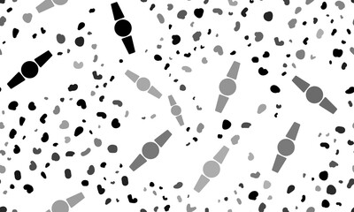 Abstract seamless pattern with wristwatch symbols. Creative leopard backdrop. Illustration on transparent background
