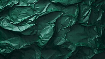 Green crumpled paper background
