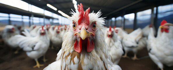 chicken industry, AI generated - obrazy, fototapety, plakaty