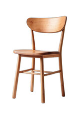 A wooden chair in a transparent background, (png image) - AI Generative