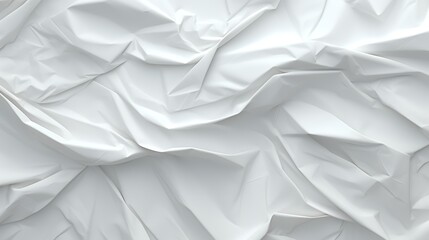 Fototapeta premium White creased crumpled paper background grunge