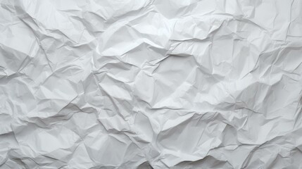 Obraz premium White creased crumpled paper background grunge