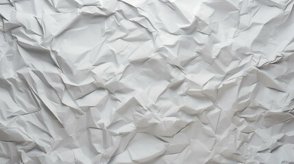 Obraz premium White creased crumpled paper background grunge
