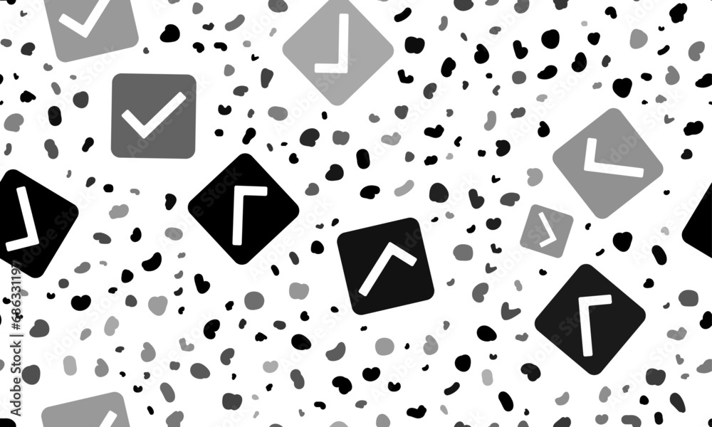 Poster abstract seamless pattern with checkbox symbols. creative leopard backdrop. vector illustration on w